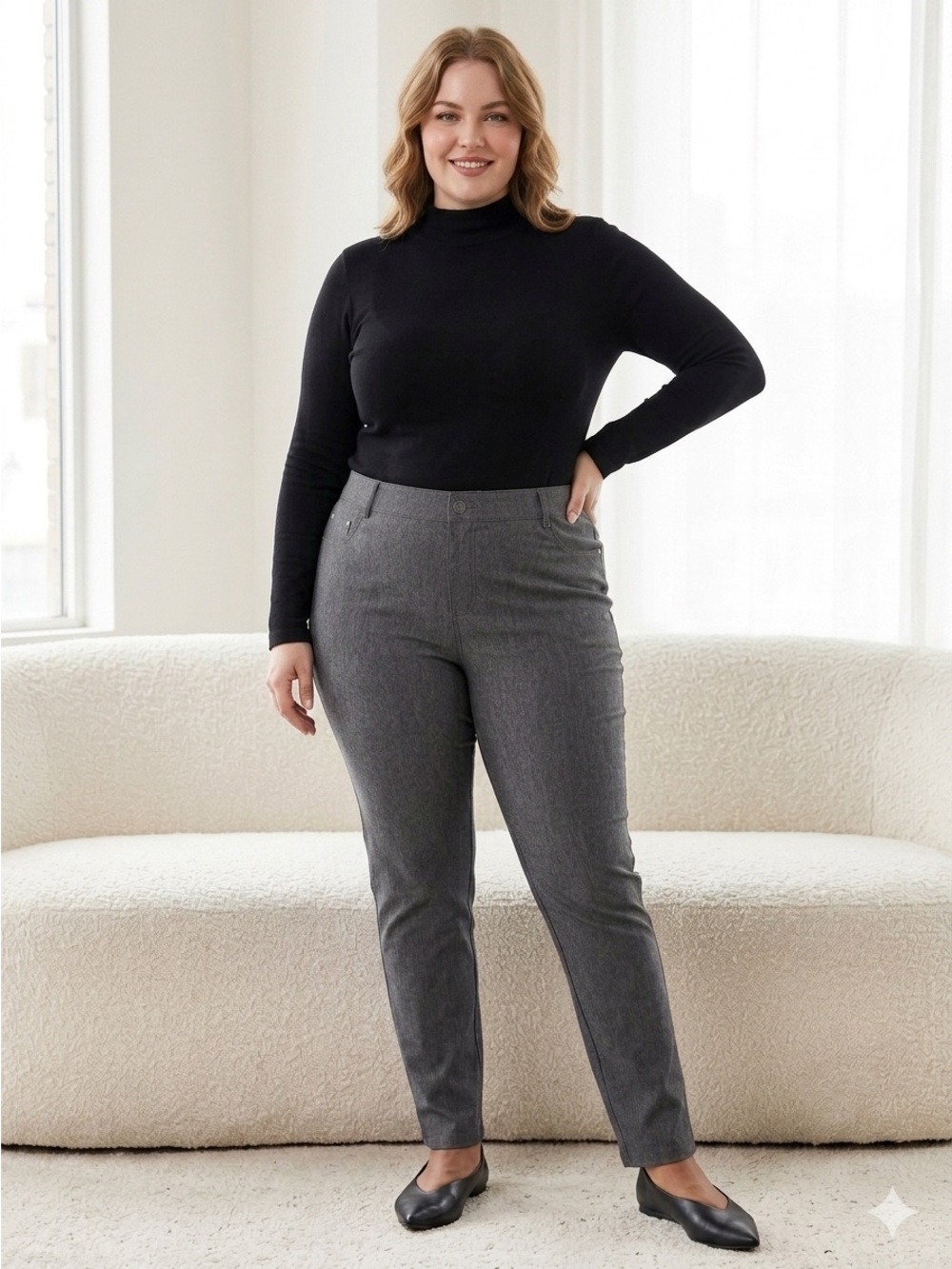 YELETE Charcoal Gray Stretch Jeggings Skinny Work Pants NWT 3XL